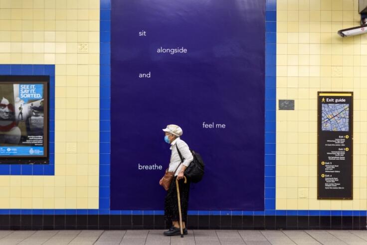 Screen print, billboard and vinyl, various dimensions. An Art on the Underground commission including tube map cover and multiple print installations across TFL stations over 18 months. (Image credit: Thierry Bal)