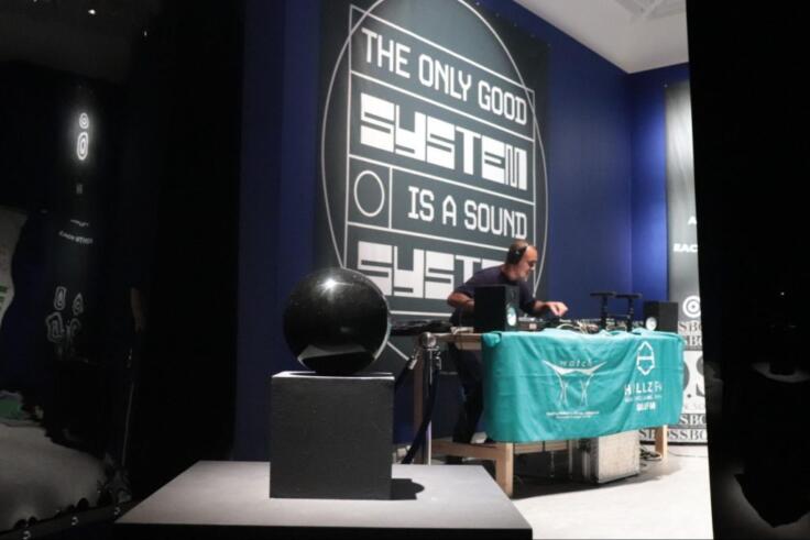 Photograph of B.O.S.S’s Livestream Radio Day in collaboration with Hillz FM at The Herbert Gallery as part of their show for The Turner Prize. Hillz FM is a community radio station local to The Herbert Gallery, and all live streaming equipment purchased for the event was donated to Hillz FM afterwards.