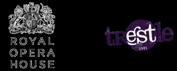 logos for Royal Opera House and Trestle Theatre