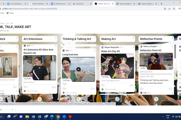 A screenshot of the project website.