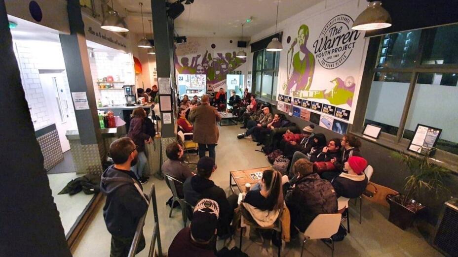 Young people gather for a session of The Thing at The Warren Youth Project.